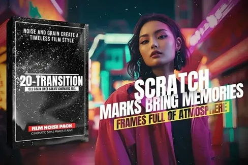 ترنزیشن سینمایی با بافت فیلم قدیمی