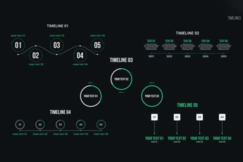 پروژه آماده تیزر تایملاین | Timelines MOGRT